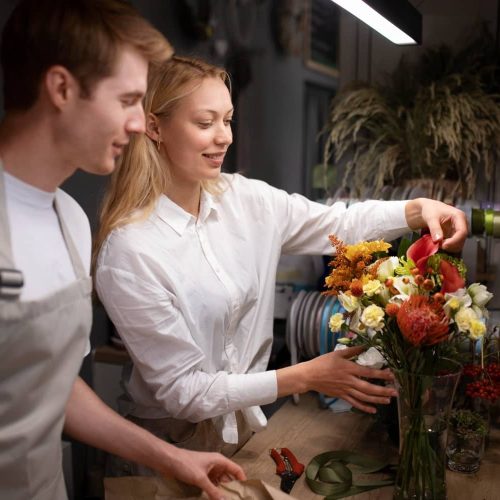 portrait-young-florists-working-together